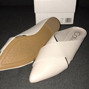 Calvin Klein Gerda Mule - Soft White - Size 7
